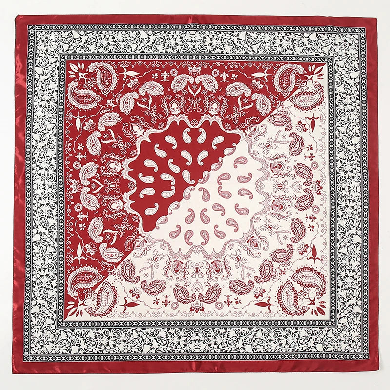 Satin Square Scarf Women Muslim Hijab Elegant